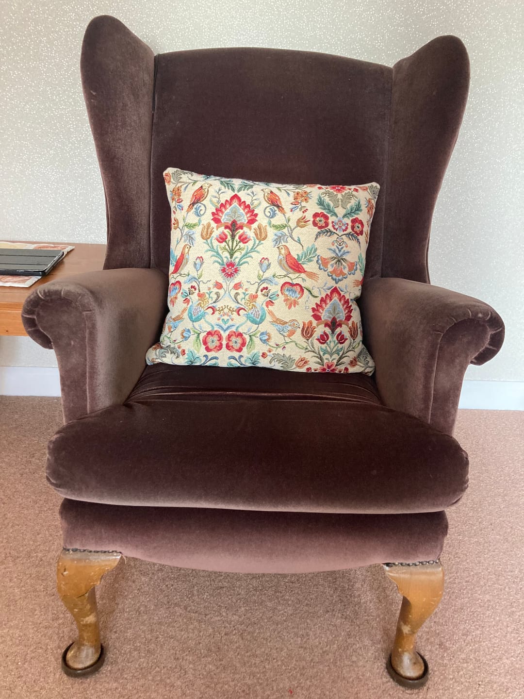 Customer photo review of Birds and Flowers Tapestry Fabric
