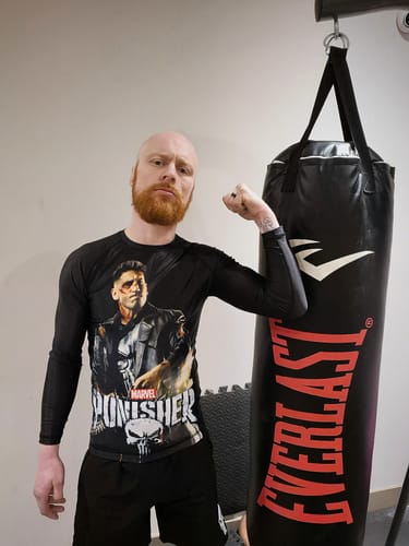 Customer photo review of Exclusive Custom Black Rashguard / Compression Top