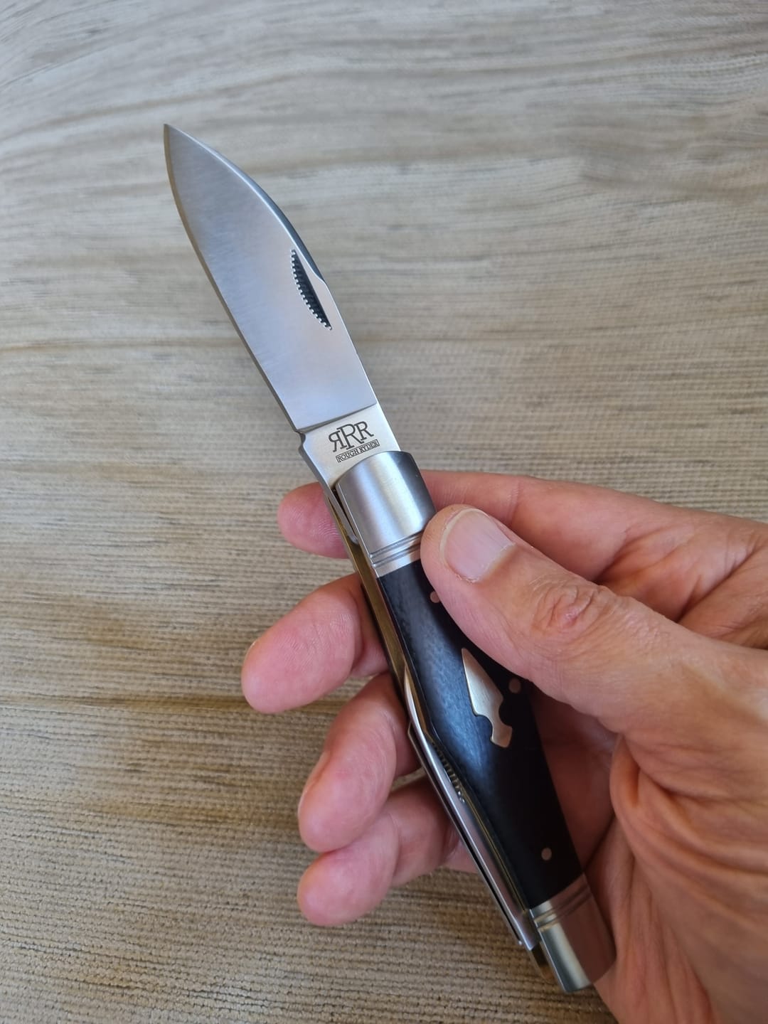 Customer photo review of Swell Center Whittler - Black Canvas Micarta