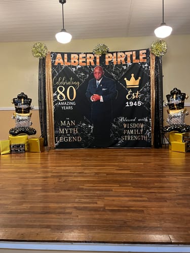 Customer photo review of Custom Men 60th 50th 40th Magazine Cover Birthday Banner