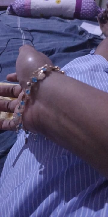 Customer photo review of SOMETHING BLUE MOLLY CHARM BRACELET