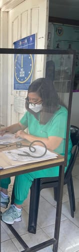 Customer photo review of Jogger MoveTech® Scrub Pants - Women / Cactus