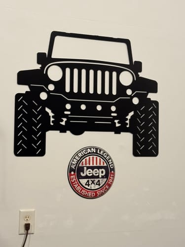 Customer photo review of Jeep - Metal Wall Art