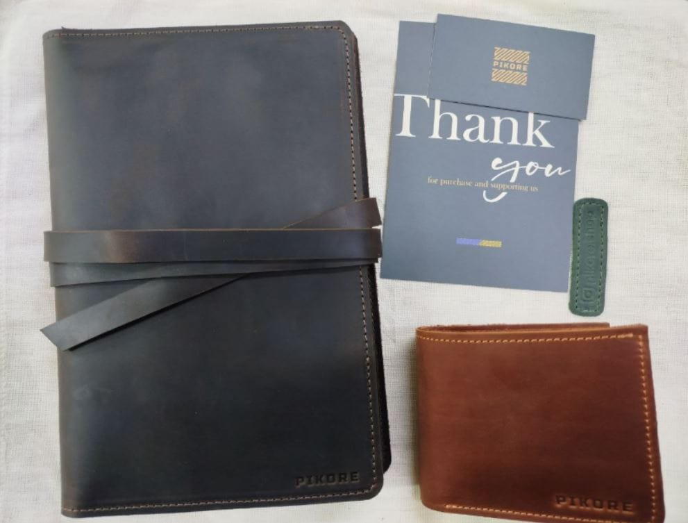 Customer photo review of Leather Custom Sketchbook