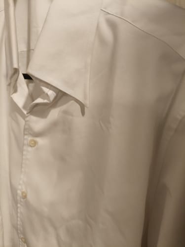 Customer photo review of Bamboo Fiber Non-iron Wide Collar Shirt