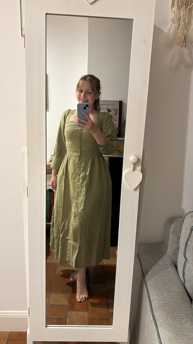 Customer photo review of Esther Linen Dress