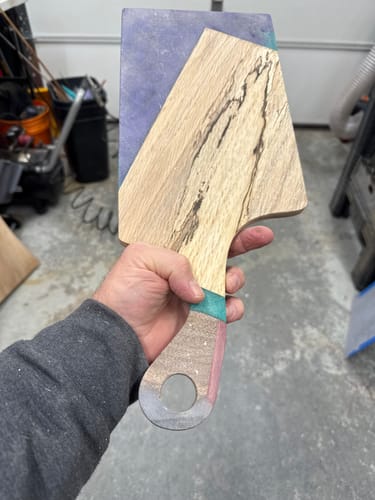 Customer photo review of 17.5x7x1" Small Free Flow Charcuterie Board Silicone Mold