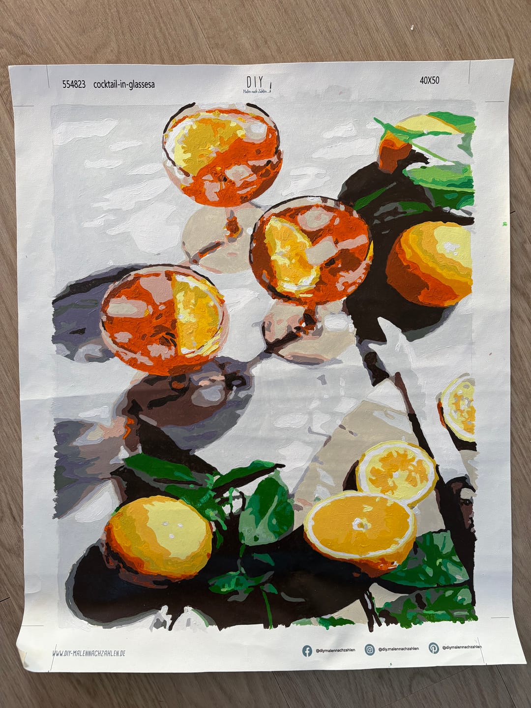 Customer photo review of Malen nach Zahlen - Orange Summerdrinks