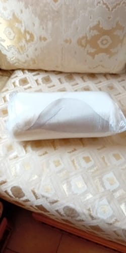Customer photo review of Ultimate Ergonomic Neck Pillow - 2-in-1 Contour Memory Foam Support for Pain Relief