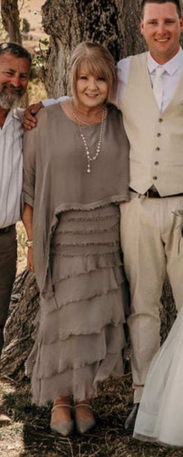 Customer photo review of Fifi Silk Skirt in Mocha