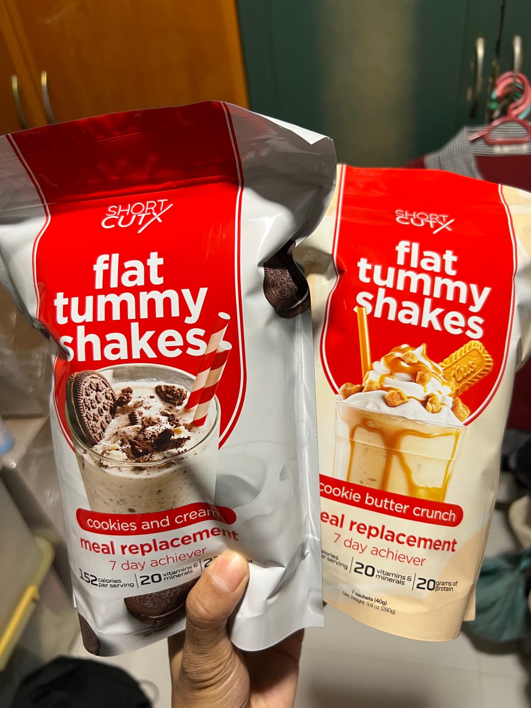 Customer photo review of Shortcutx Flat Tummy Shakes: Cookies and Cream
