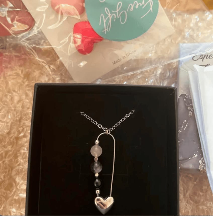 Customer photo review of Empath Protection Heart Necklace