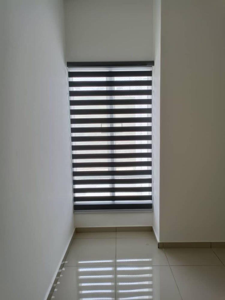 Customer photo review of Tisa Signature Light Filtering Zebra Blinds