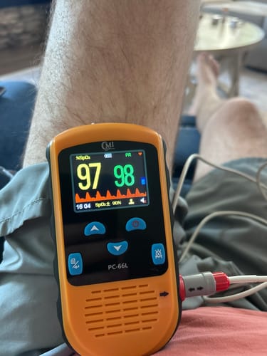 Customer photo review of Rechargeable | Handheld Oximeter PC-66L with Infant Sensor