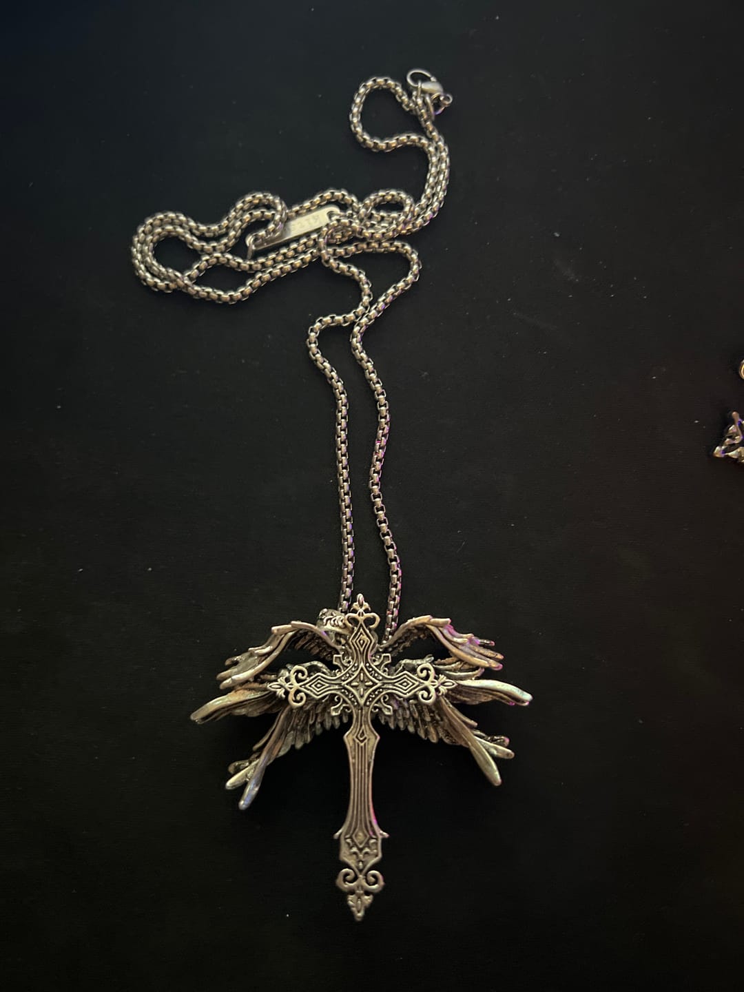 Customer photo review of Celestial Cross Necklace