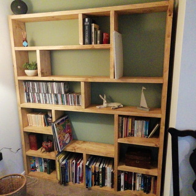 Customer photo review of Reclaimed Wood Bookcase | Rustic Scaffold Shelving Unit | Custom Handmade Timber Bookshelf | Industrial Style Storage Solution -og