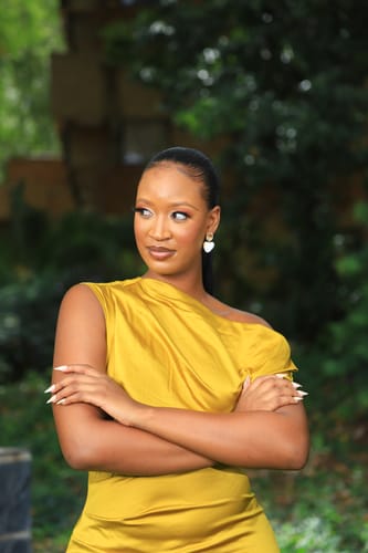 Customer photo review of White Era Adore Gold Earrings