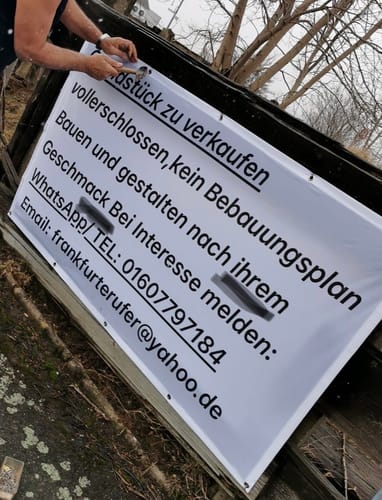 Customer photo review of Stoffbanner inkl. Druck