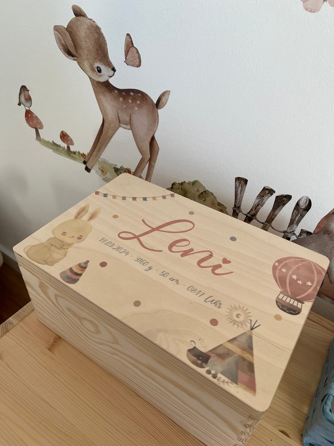 Customer photo review of Erinnerungsbox Baby - Süßer Hase