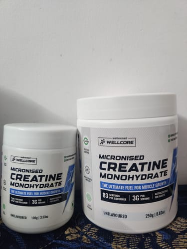 Customer photo review of Wellcore - Micronised Creatine Monohydrate (250g, 83 Servings)