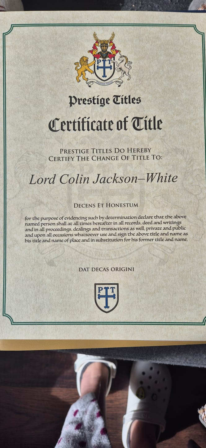 Customer photo review of Lord Title Pack