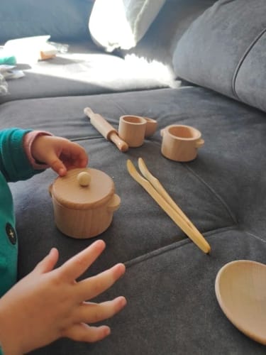 Customer photo review of Montessori Sensory Kitchen Toy
