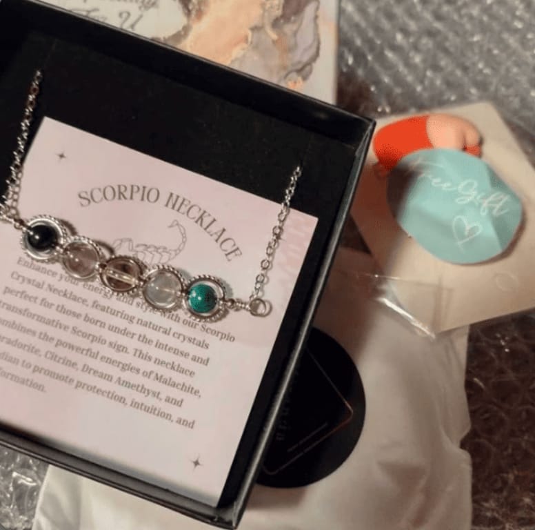 Customer photo review of Scorpio Necklace