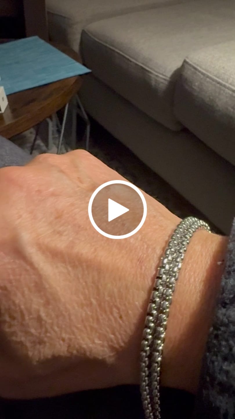 Customer video review of Double Row Round Box Link Bracelet