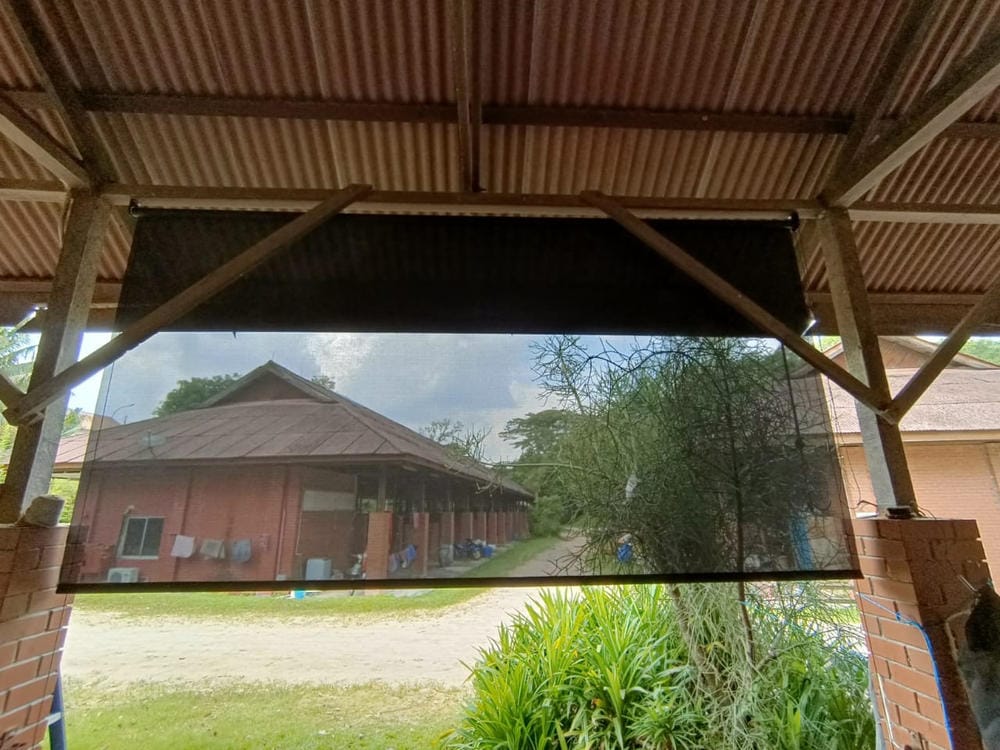 Customer photo review of Heavy Duty Waterproof & Windproof Outdoor Blinds