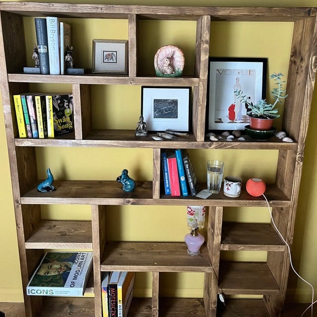 Customer photo review of Reclaimed Wood Bookcase - Rustic Shelving Unit | Handmade Bookshelf | Storage Solution - og