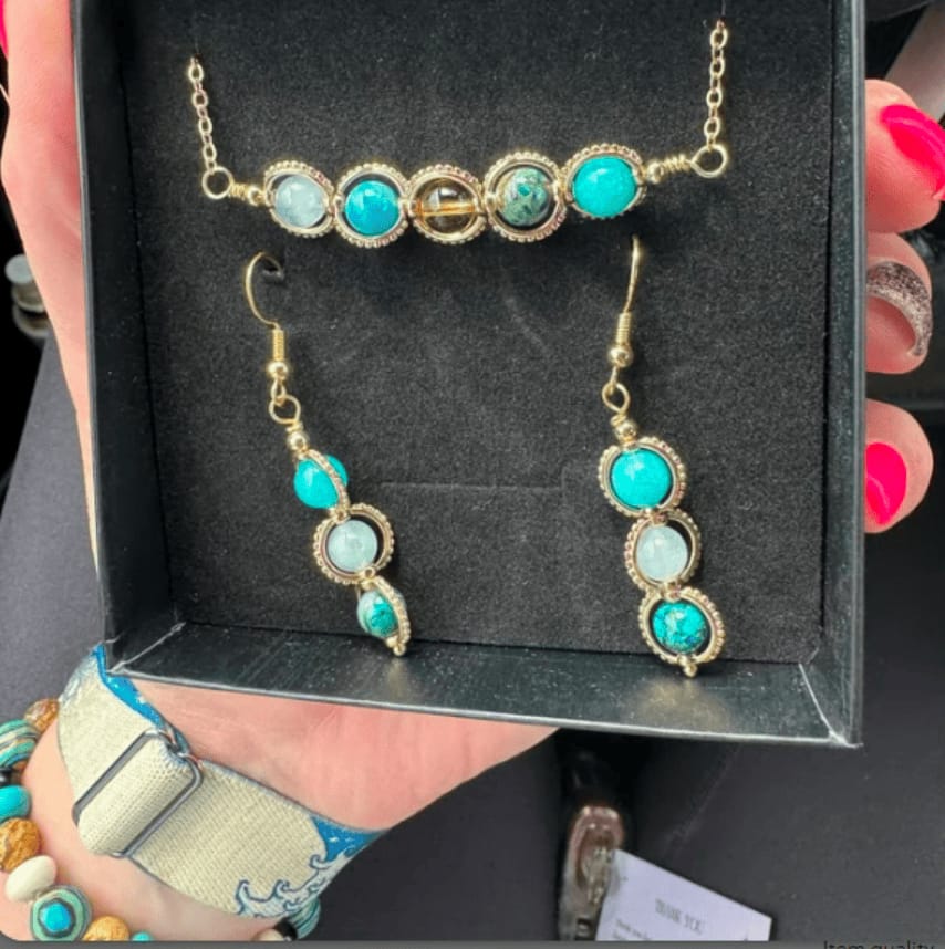 Customer photo review of Gemini Necklace