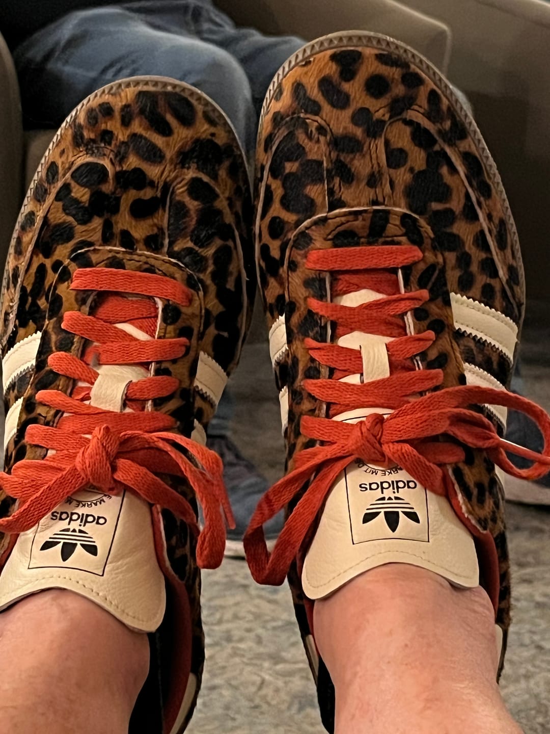Customer photo review of adidas Samba OG Red Leopard Women's