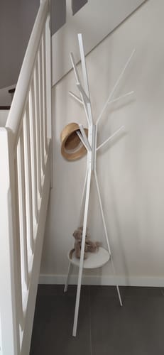 Customer photo review of Porte Manteau Design Blanc en forme d'Arbre