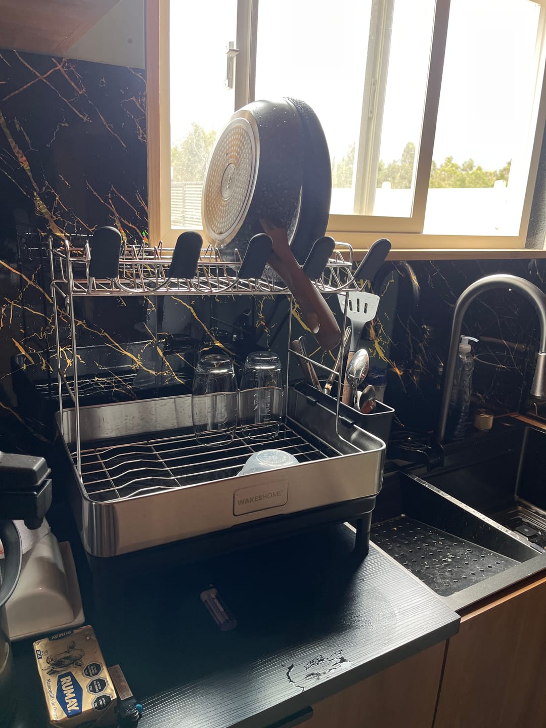 Customer photo review of Escurridor De Platos Inoxidable De 2 Niveles Organizador De Cocina