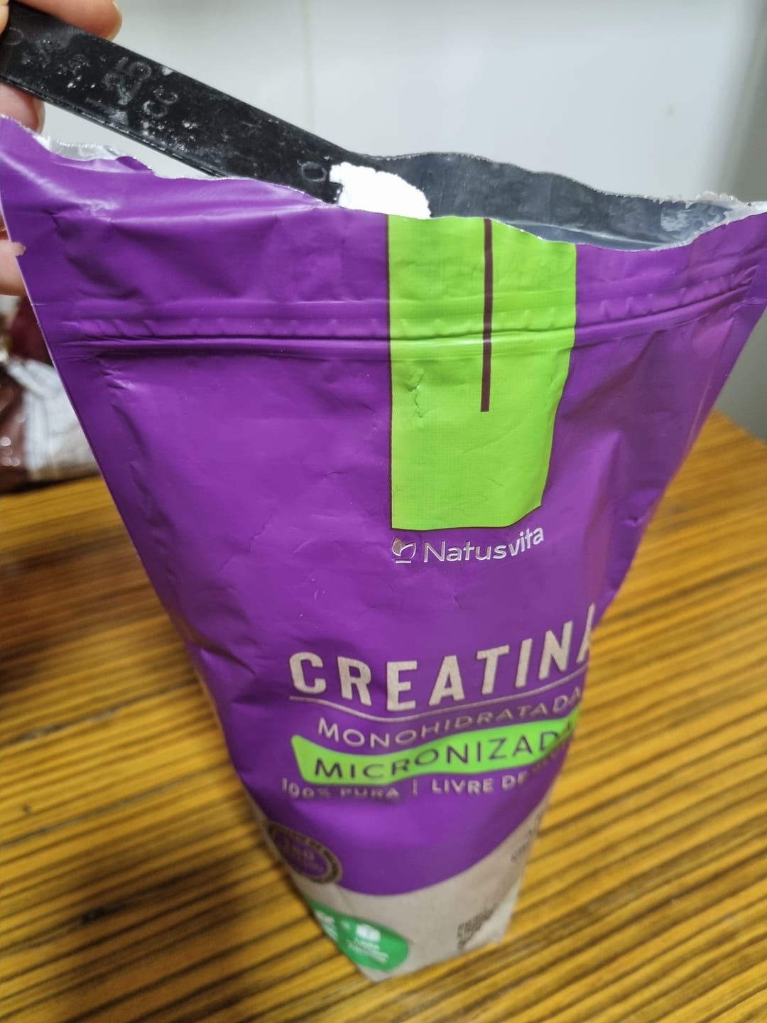Customer photo review of Creatina 100% Pura (500g). Monohidratada e Micronizada 180 mícrons. Livre de Metais Pesados