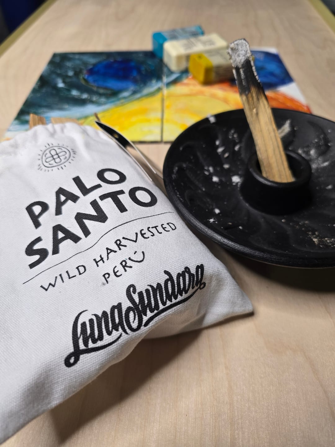Customer photo review of Palo Santo Smudging Sticks Premium 100 Grams (Approximately 15-20 Sticks)
