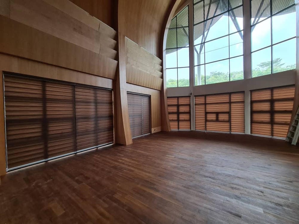 Customer photo review of Tisa Signature Light Filtering Zebra Blinds