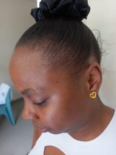 Customer photo review of Gold Thando Studs