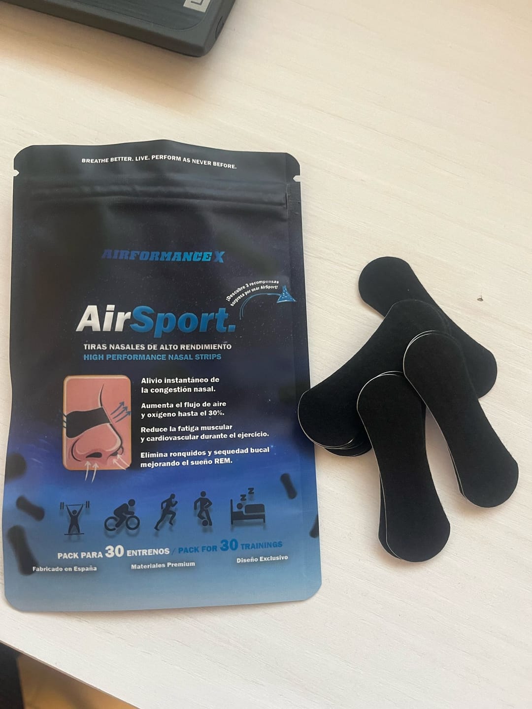 Customer photo review of AirSport® Tiras Nasales de Alto Rendimiento