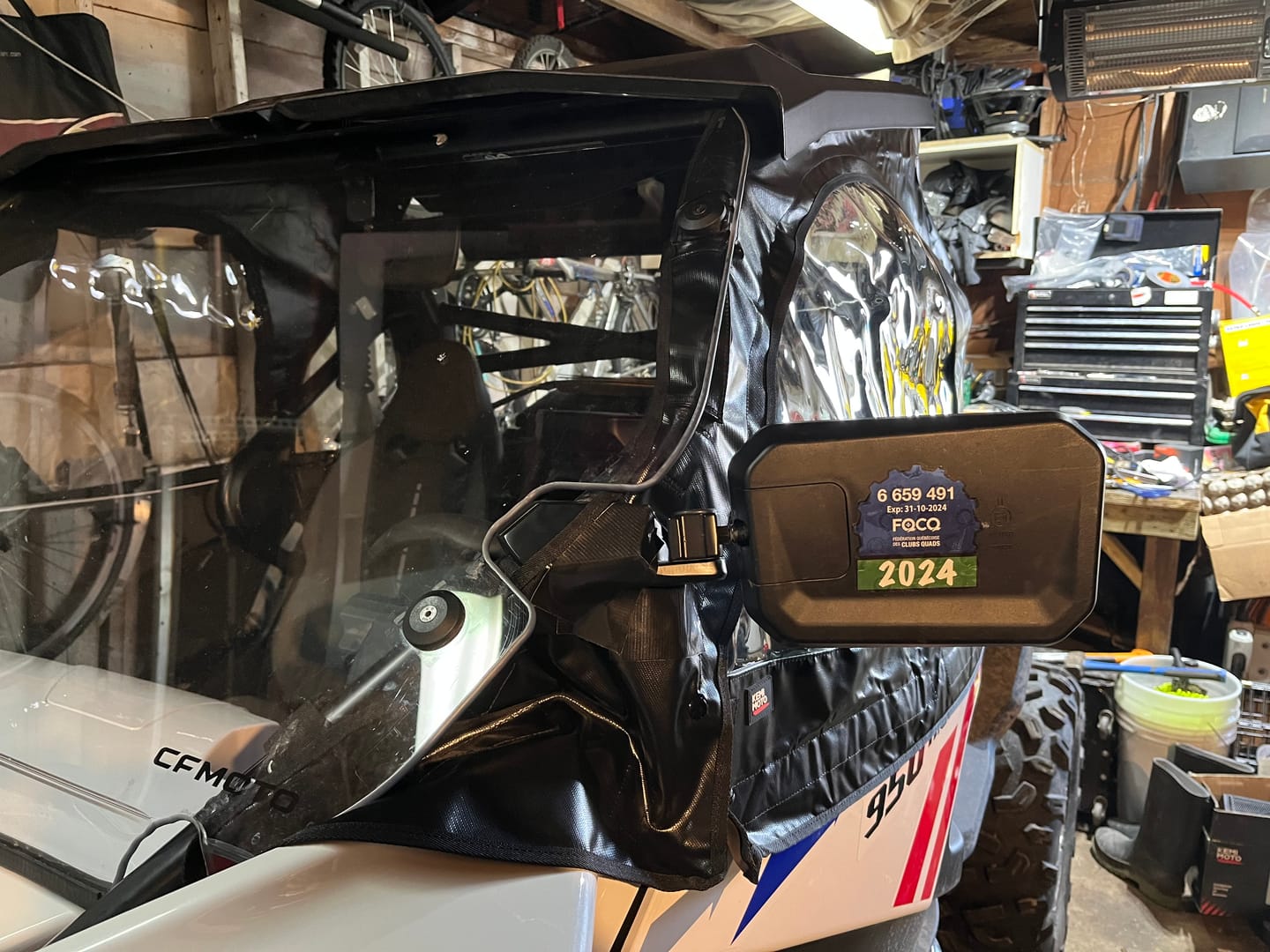 Customer photo review of Soft Cab Enclosures Upper Door for CFMOTO ZForce 950