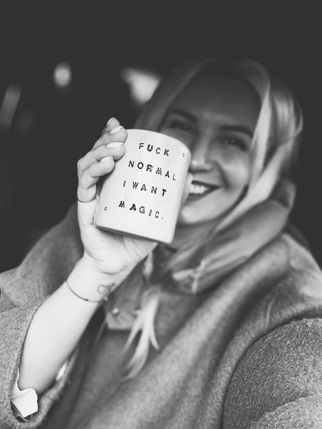 Customer photo review of White mug with magic saying - Twin