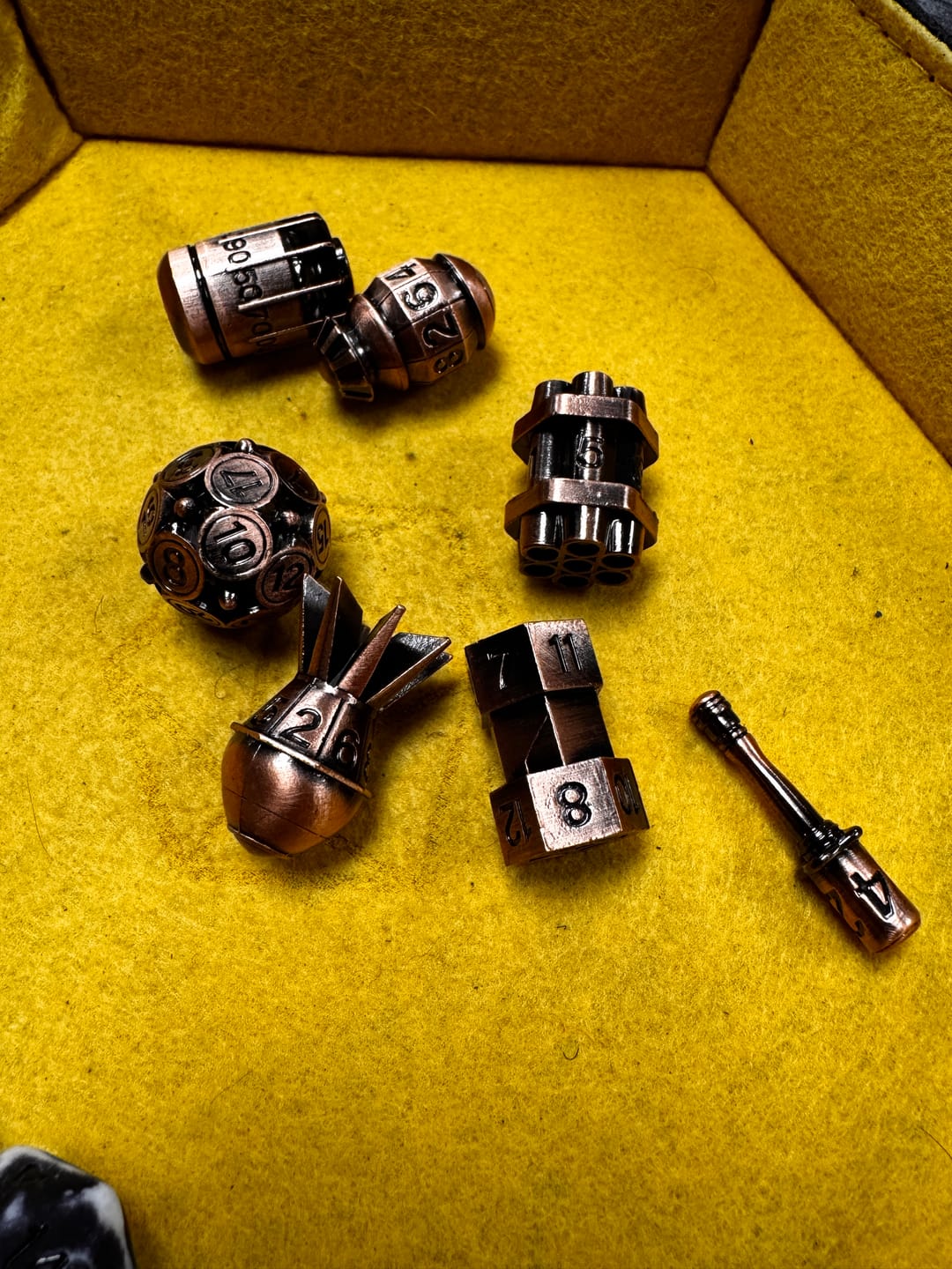 Customer photo review of Mystery Metal Dice Set Subscription