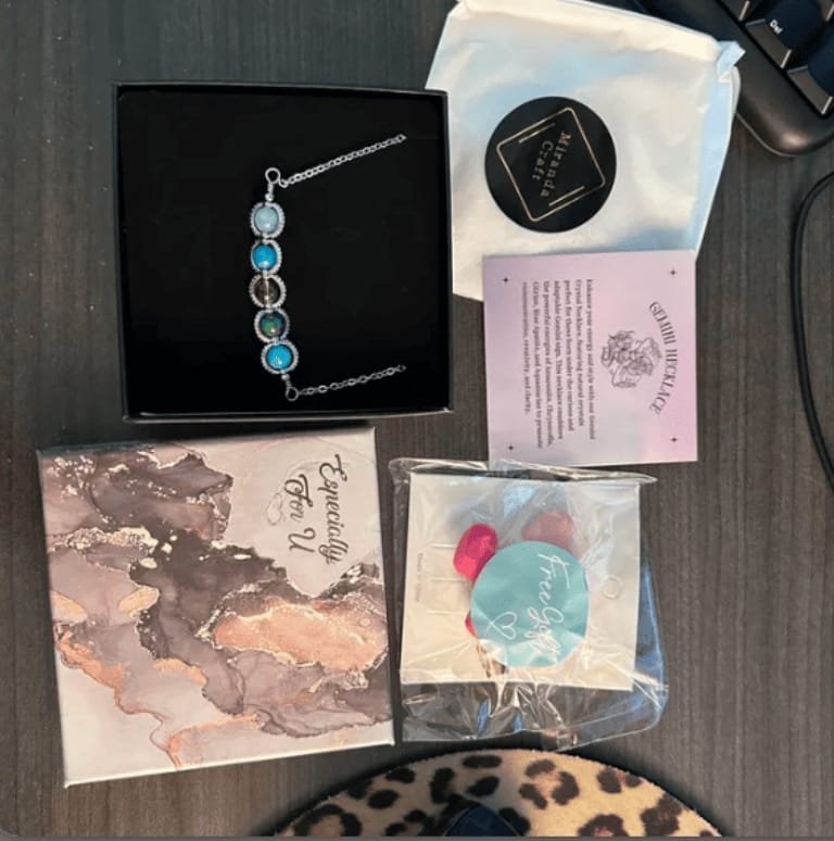 Customer photo review of Gemini Necklace