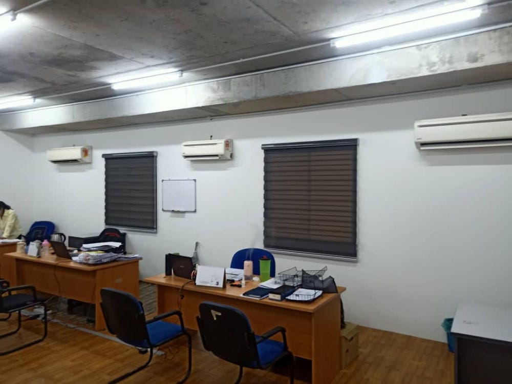 Customer photo review of Tisa Signature Light Filtering Zebra Blinds