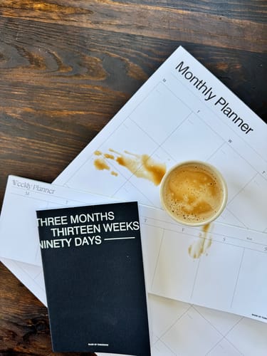 Customer photo review of Three Monthly Planner