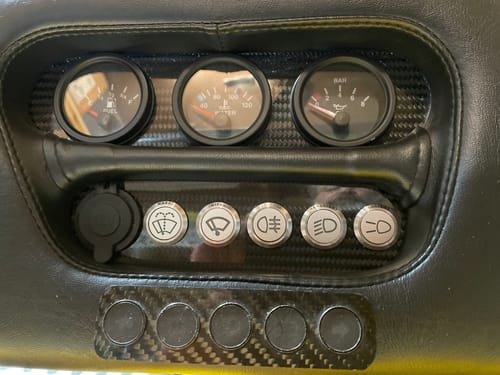 Customer photo review of Stainless Steel 24mm Diameter Illuminated Push Button Switches With 12v RGB Illumination