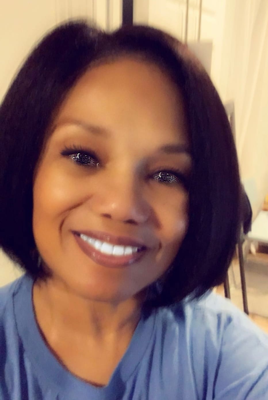 Customer photo review of Sensationnel Curls Kinks Textured Glueless HD 13x6 Lace Front Wig - 13x6 KINKY BOB 9" - Kinky Edges