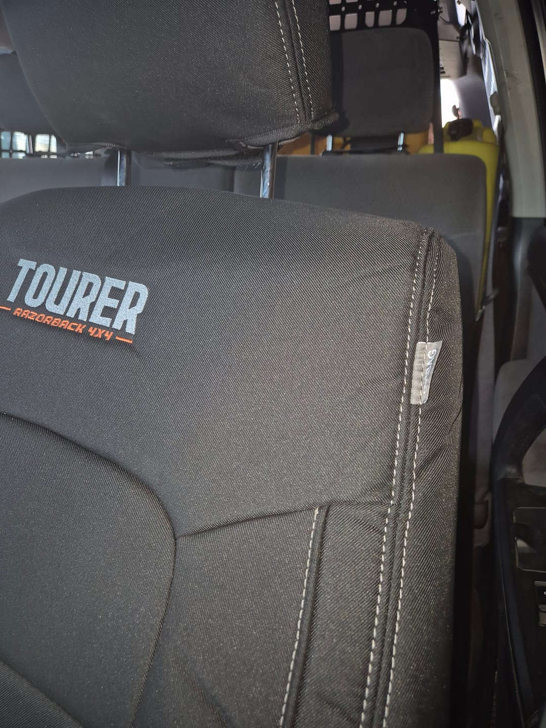 Customer photo review of Toyota Landcruiser 200 Series GX/GXL GP9 Tourer 2x Front Row Seat Cover (In Stock)