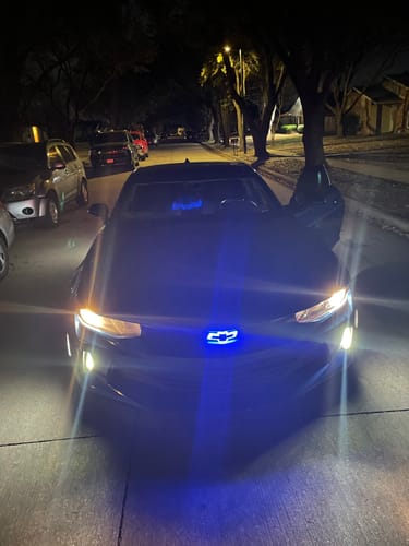 Customer photo review of Chevy Camaro Front Illuminated LED Bowtie Grille Emblem Glowtie Badge kit RGB/White 2016-2024
