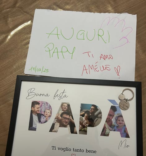 Customer photo review of Buona festa del papà - Poster personalizzato